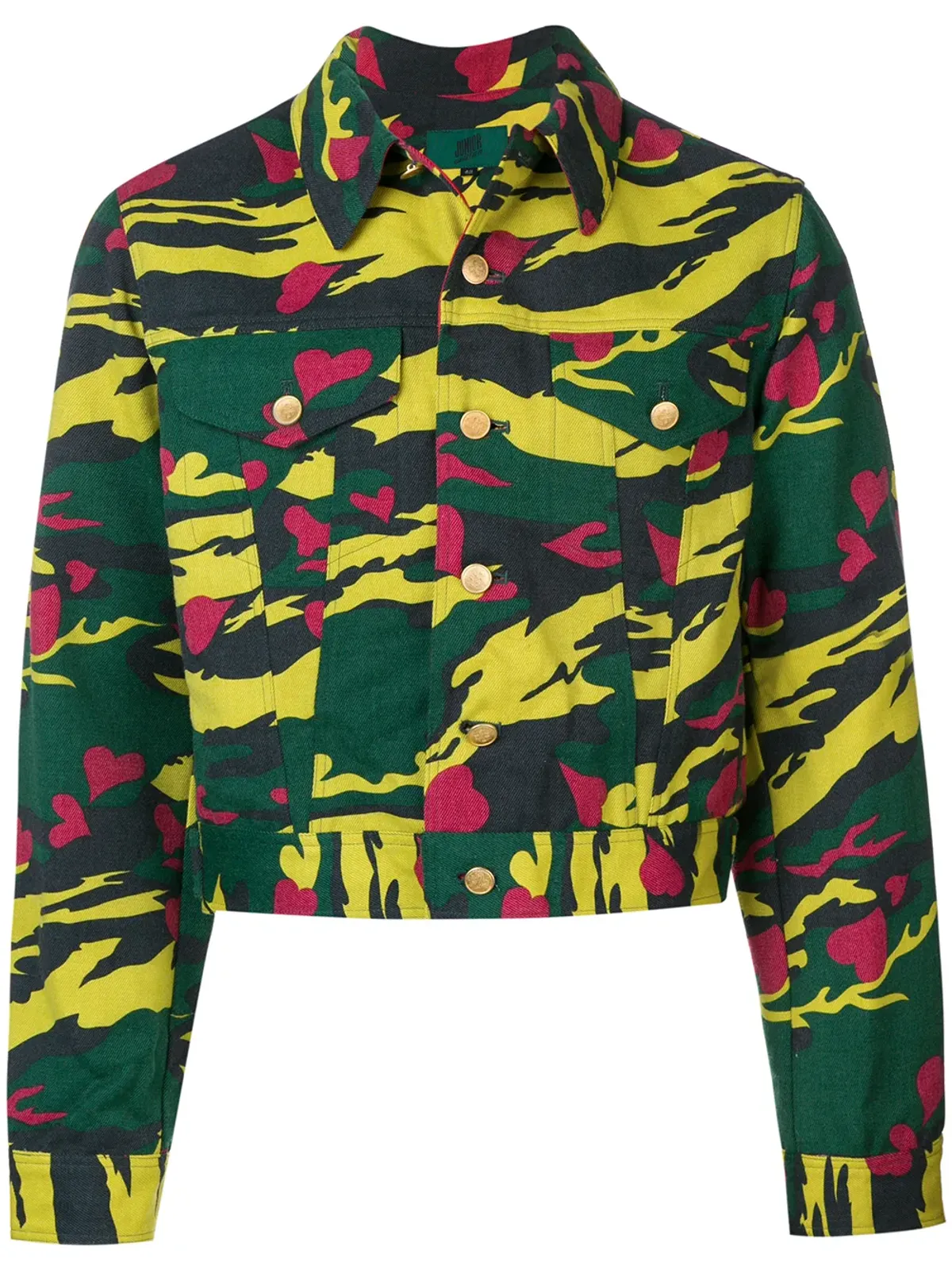 Jean Paul Gaultier Pre-Owned ハートカモフラージュ柄クロップドジャケット - 画像1