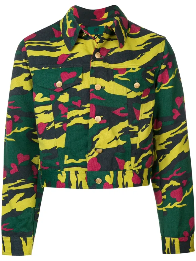 Jean Paul Gaultier Pre-Owned Jean Paul Gaultier Pre-Owned ハートカモフラージュ柄クロップドジャケットの商品画像