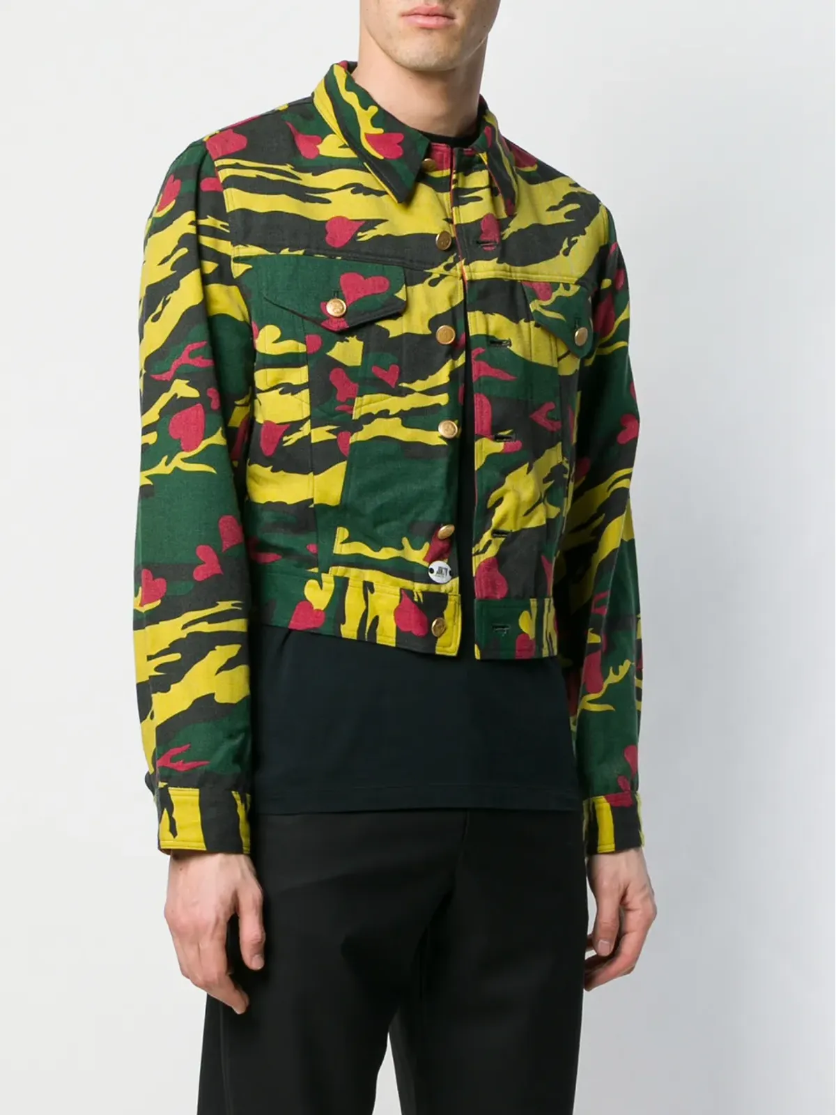 Jean Paul Gaultier Pre-Owned ハートカモフラージュ柄クロップドジャケット - 画像3