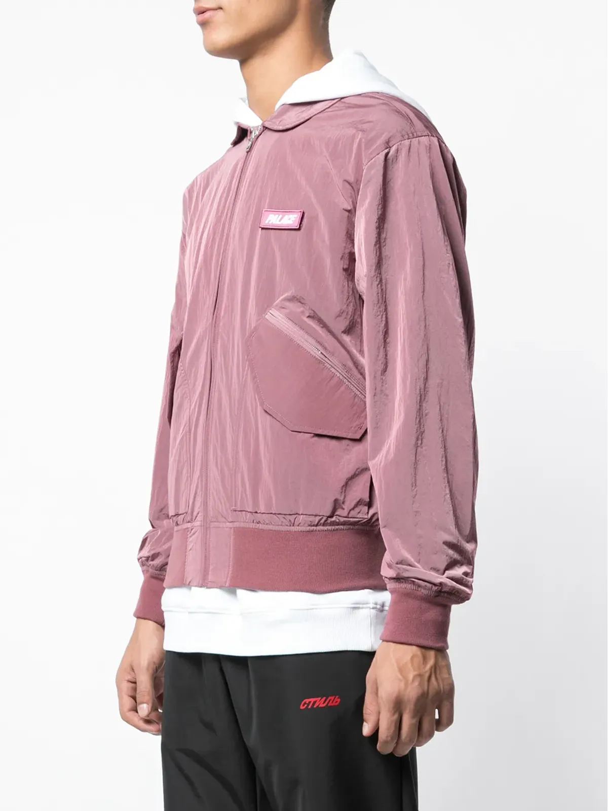 Palace F-Light ロゴパッチ ジャケット（ピンク） - 画像3