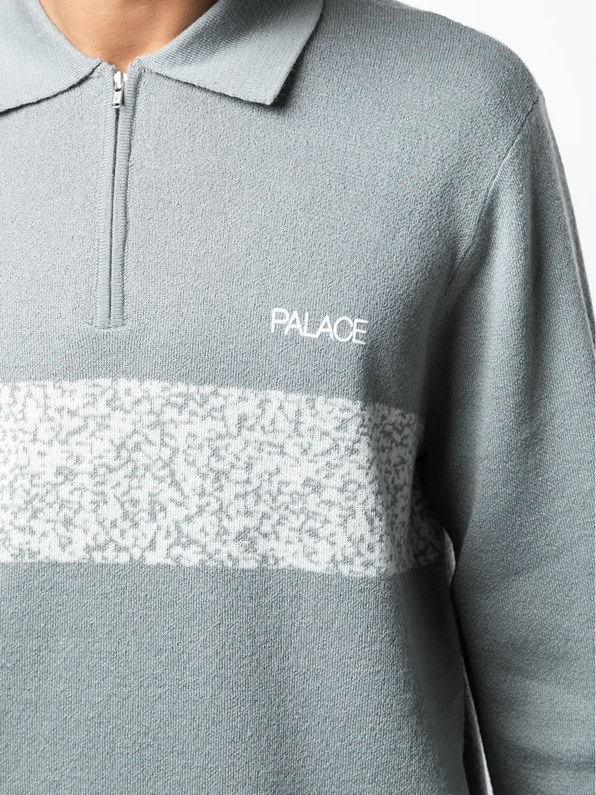 Palace カラーブロックジップ付きニットセーター - 画像5
