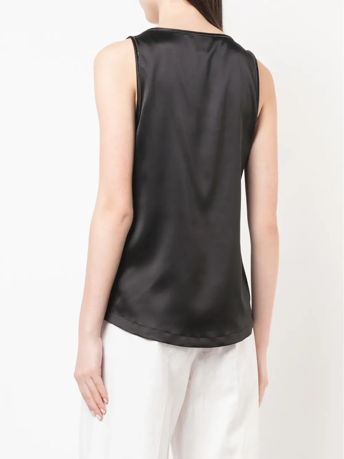 Brunello Cucinelli スクープネックベスト - 画像4