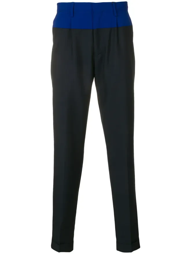Tommy Hilfiger Tommy Hilfiger ツートーン テーラードパンツ - ブルーの商品画像