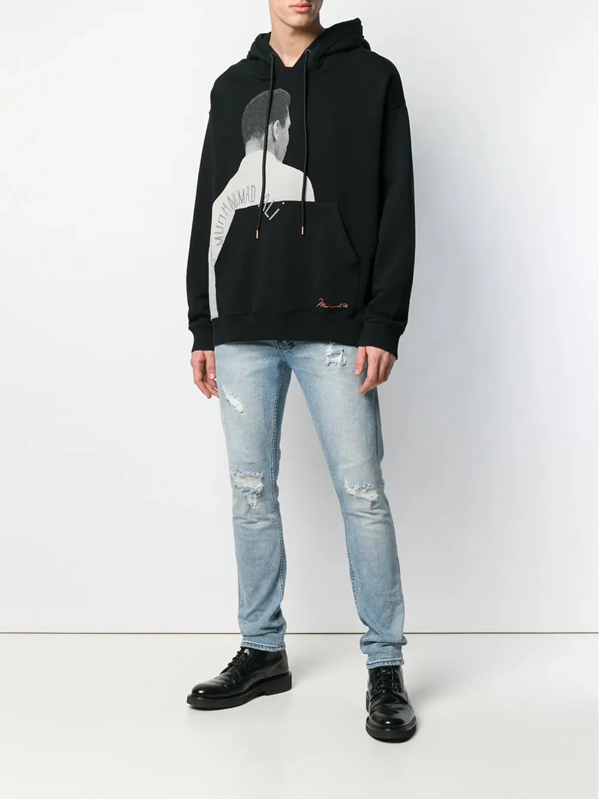 COUNTY OF MILAN Marcelo Burlon x Muhammad Ali プリント フーディ - 画像2