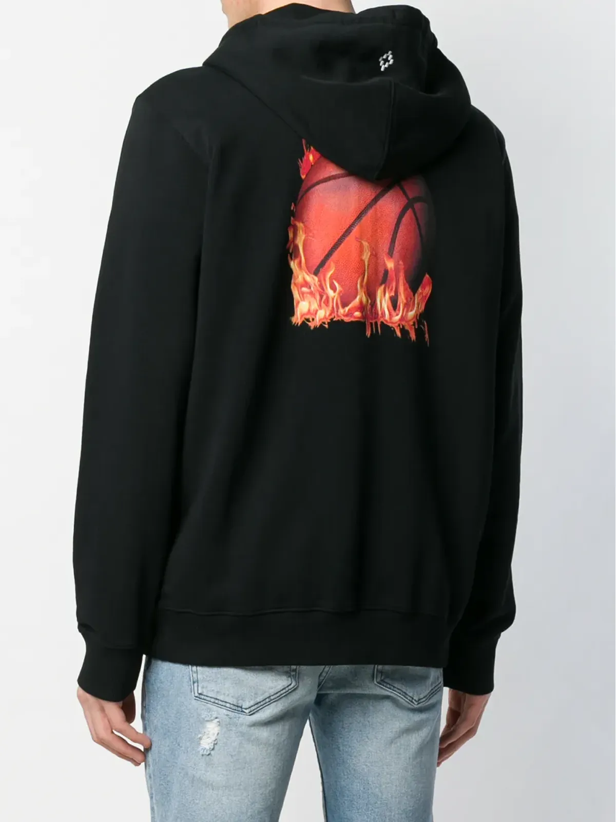 COUNTY OF MILAN Marcelo Burlon x Muhammad Ali 炎のバスケットボール フーディ - ブラック - 画像4
