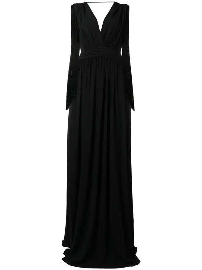 Alberta Ferretti Alberta Ferretti ロングイブニングドレス - ブラックの商品画像