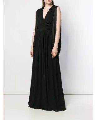Alberta Ferretti ロングイブニングドレス - ブラック - サムネイル2