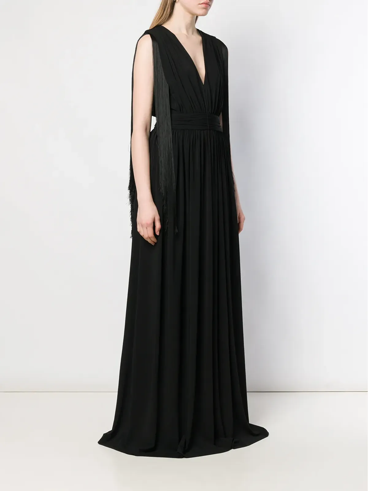Alberta Ferretti ロングイブニングドレス - ブラック - 画像3