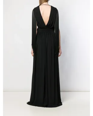 Alberta Ferretti ロングイブニングドレス - ブラック - サムネイル4