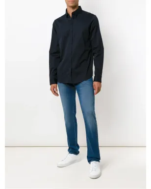 Armani Exchange 前立てが隠れたシャツ - ブルー - サムネイル2