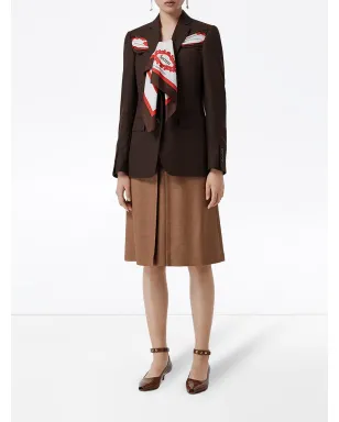 Burberry シルクスカーフディテール ウール テーラードジャケット - サムネイル2