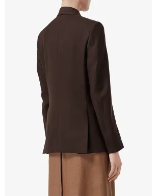 Burberry シルクスカーフディテール ウール テーラードジャケット - サムネイル4