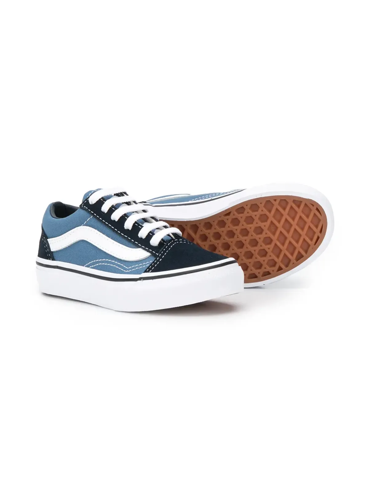 Vans Kids フラットレースアップスニーカー ブルー - 画像2