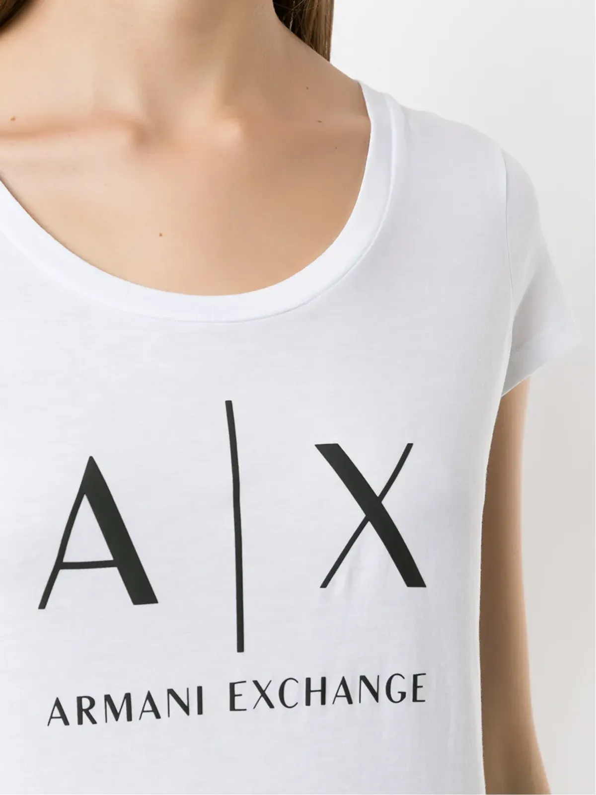 Armani Exchange ロゴプリント丸首Tシャツ - ホワイト - 画像5