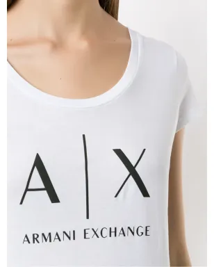 Armani Exchange ロゴプリント丸首Tシャツ - ホワイト - サムネイル5