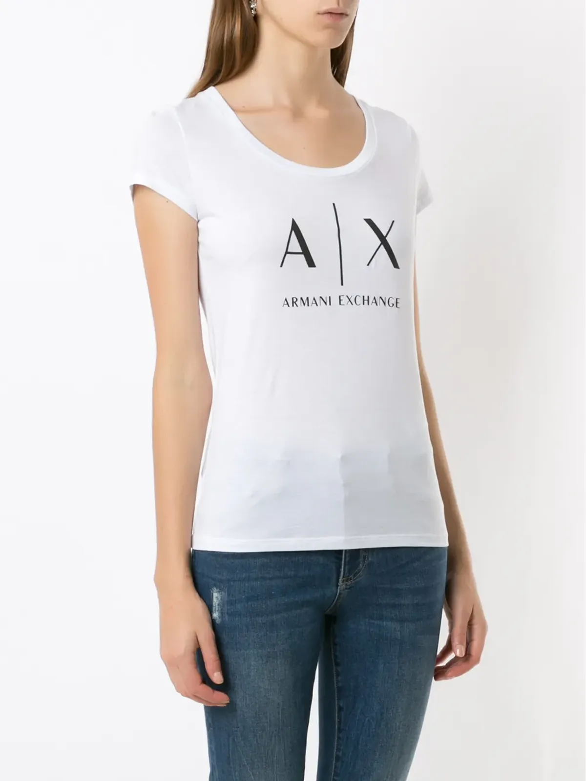 Armani Exchange ロゴプリント丸首Tシャツ - ホワイト - 画像3