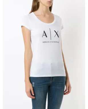 Armani Exchange ロゴプリント丸首Tシャツ - ホワイト - サムネイル3