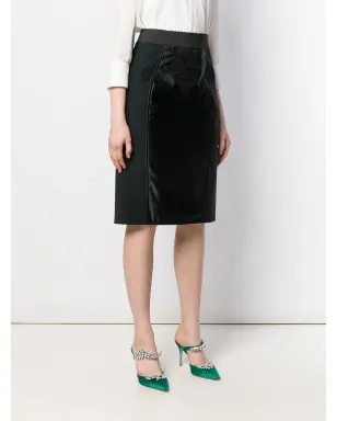 Dolce & Gabbana パワーネットサテン ミディスカート - ブラック - サムネイル3