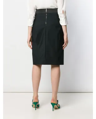 Dolce & Gabbana パワーネットサテン ミディスカート - ブラック - サムネイル4
