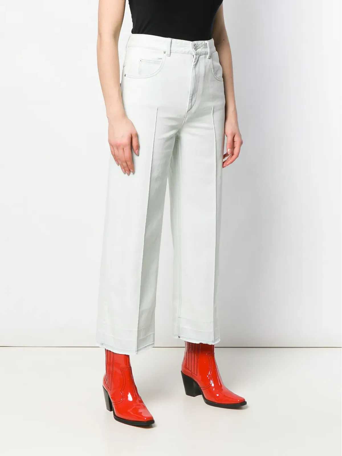 MARANT ÉTOILE ハイウェスト・クロップドジーンズ - 画像3
