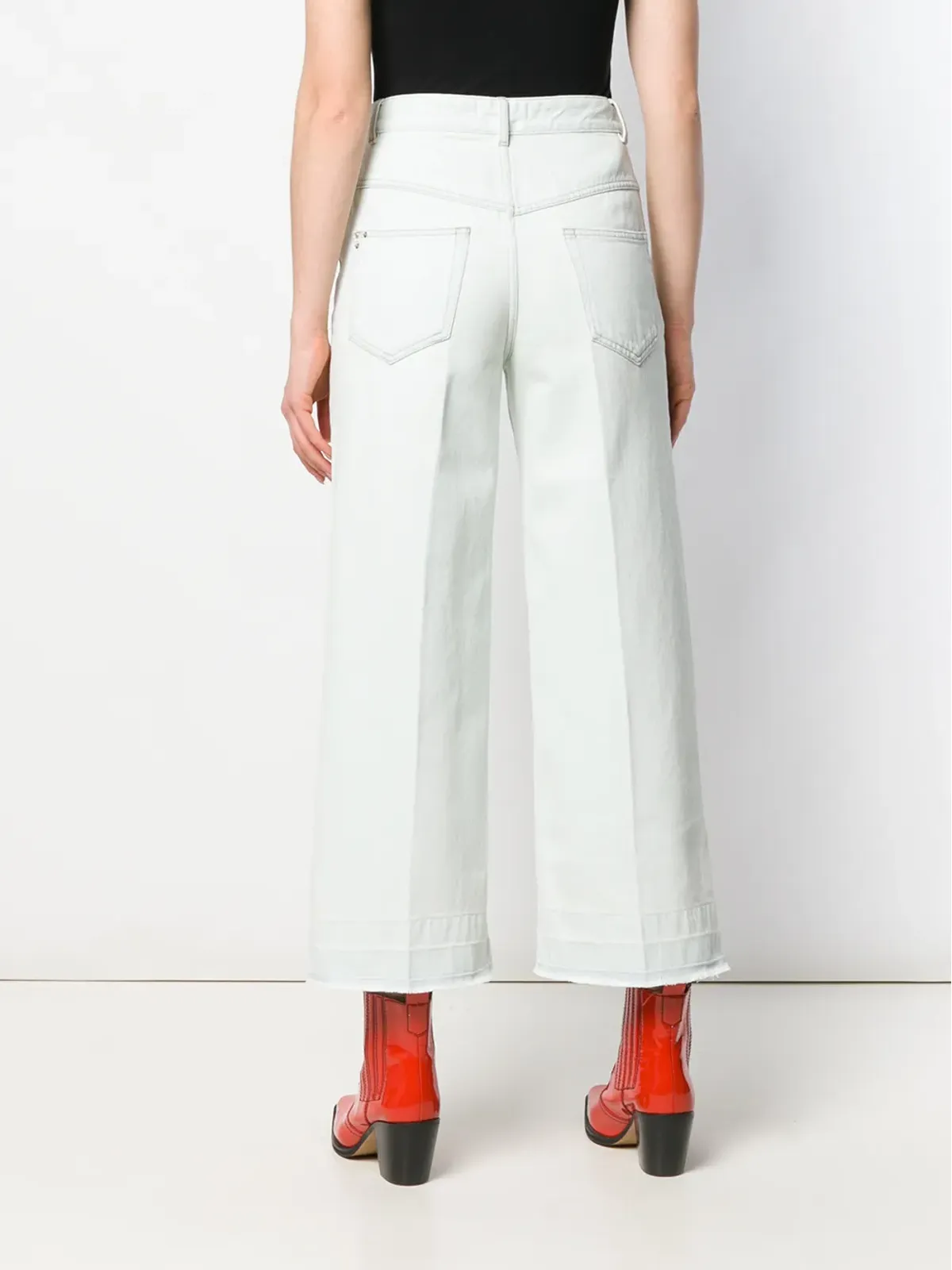 MARANT ÉTOILE ハイウェスト・クロップドジーンズ - 画像4
