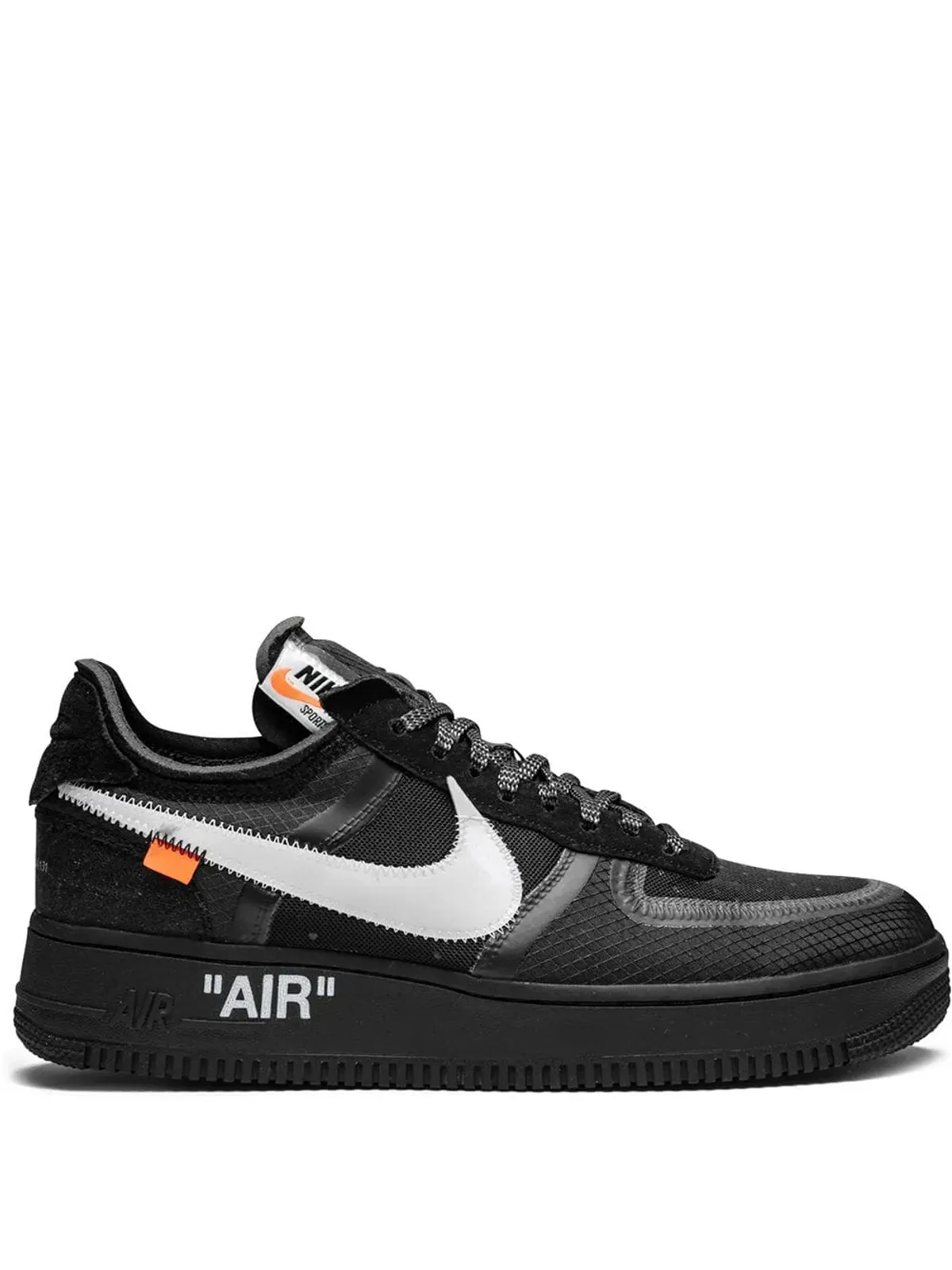 Nike X Off-White The 10: エアフォース1ロー ブラック スニーカー - 画像1