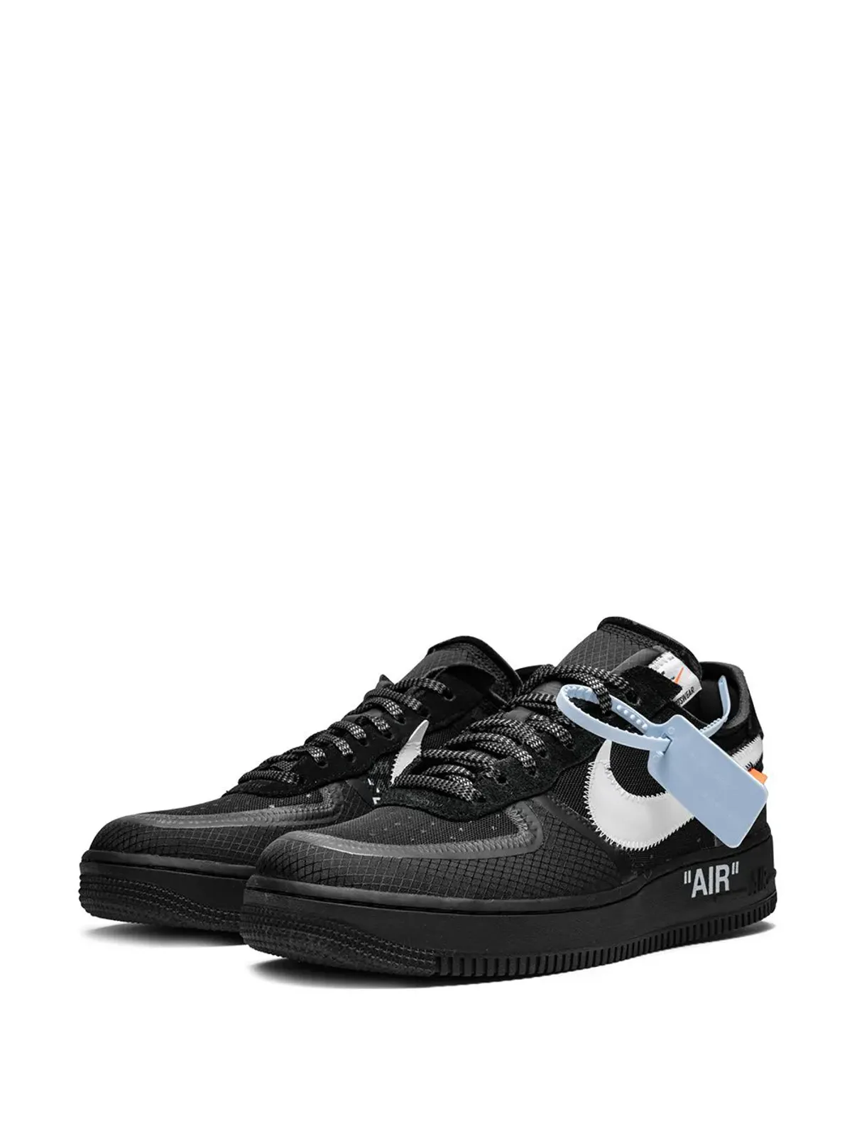 Nike X Off-White The 10: エアフォース1ロー ブラック スニーカー - 画像2
