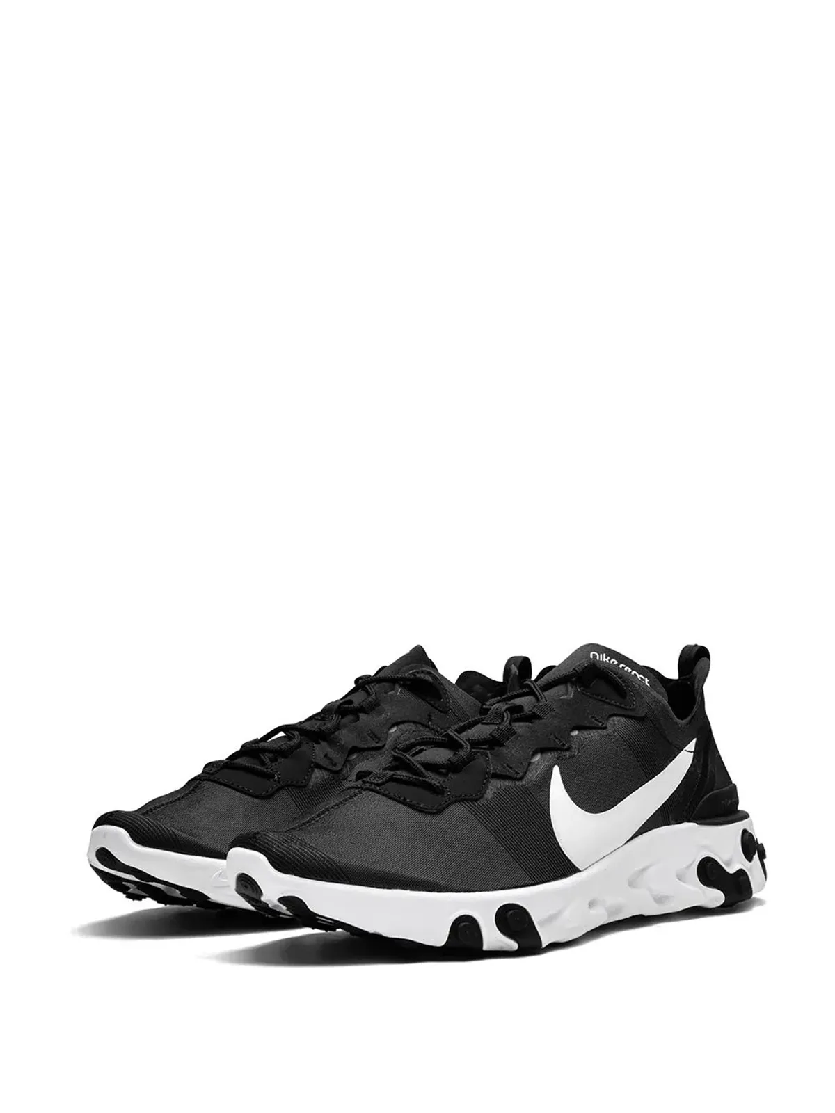 Nike リアクトエレメント55 ブラック/ホワイト スニーカー - 画像2