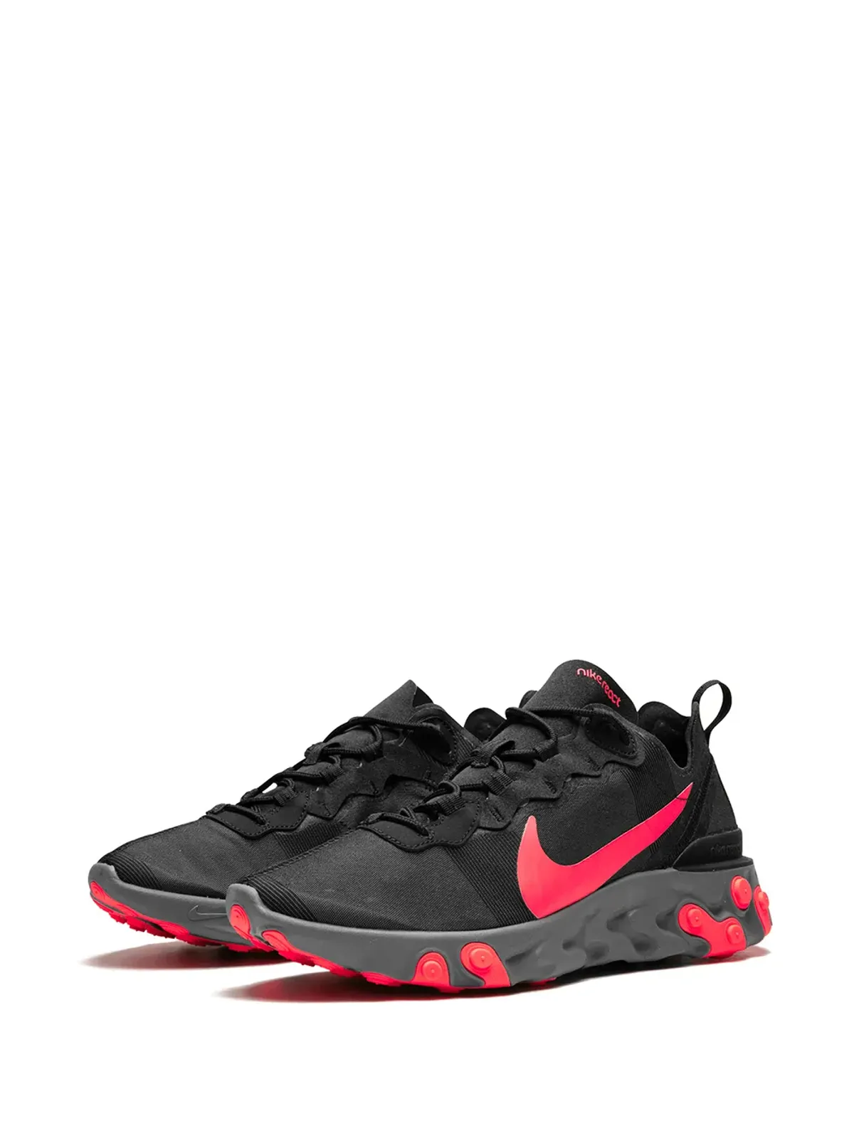 Nike React Element 55 ソーラーレッド スニーカー ブラック - 画像2