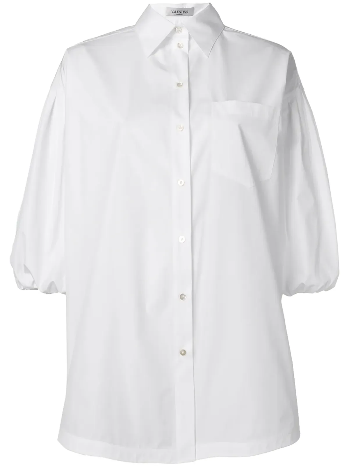Valentino Garavani パフスリーブポプリンシャツ - White - 画像1