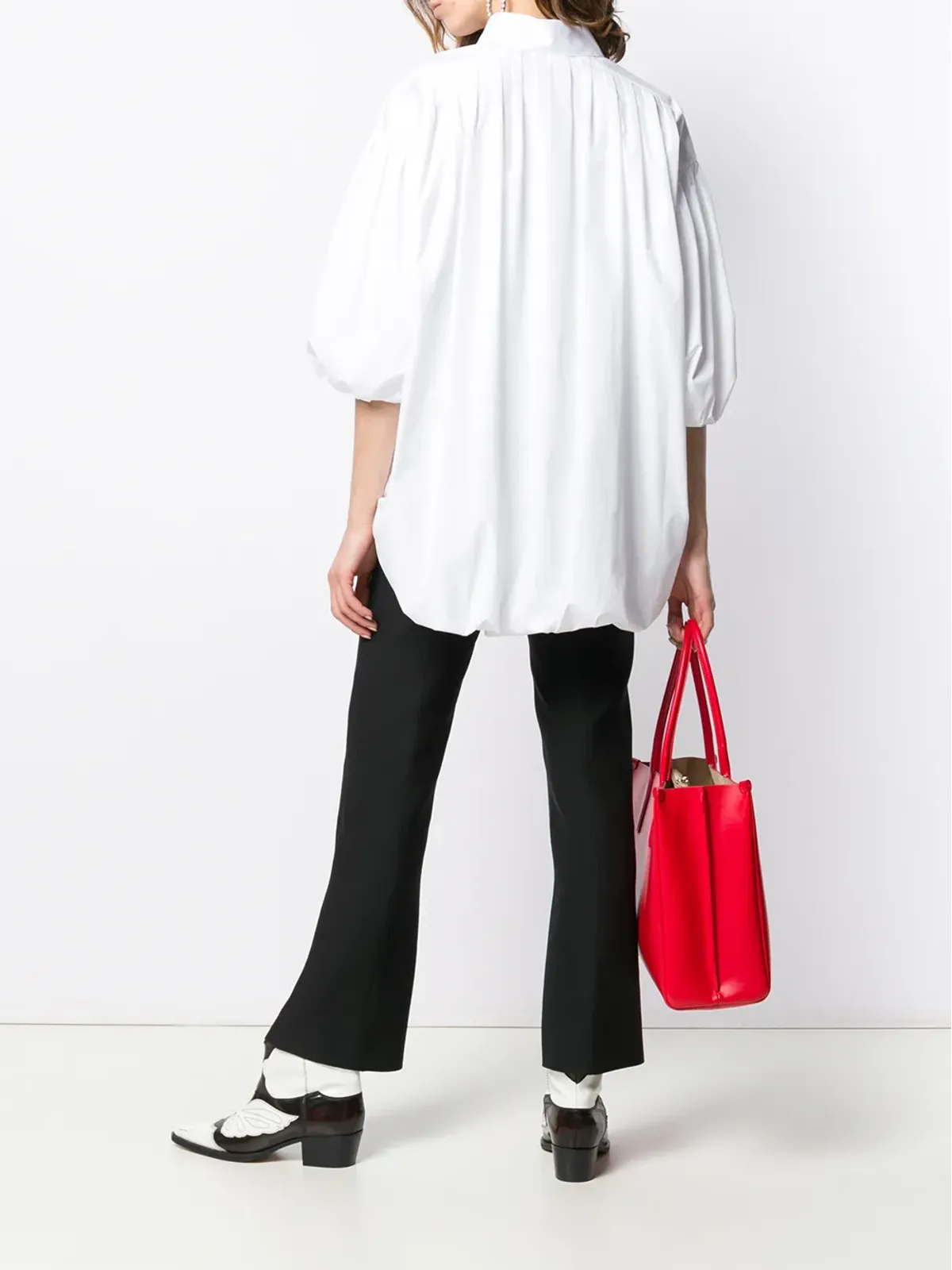 Valentino Garavani パフスリーブポプリンシャツ - White - 画像2