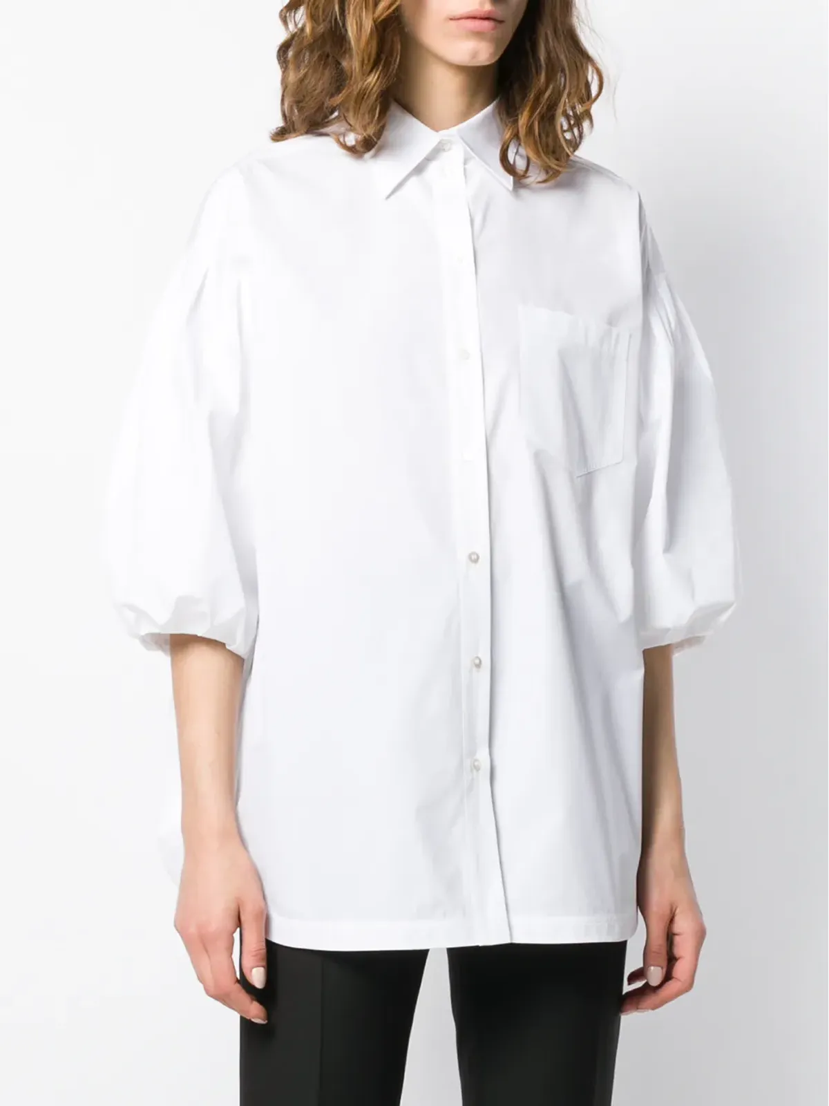 Valentino Garavani パフスリーブポプリンシャツ - White - 画像3