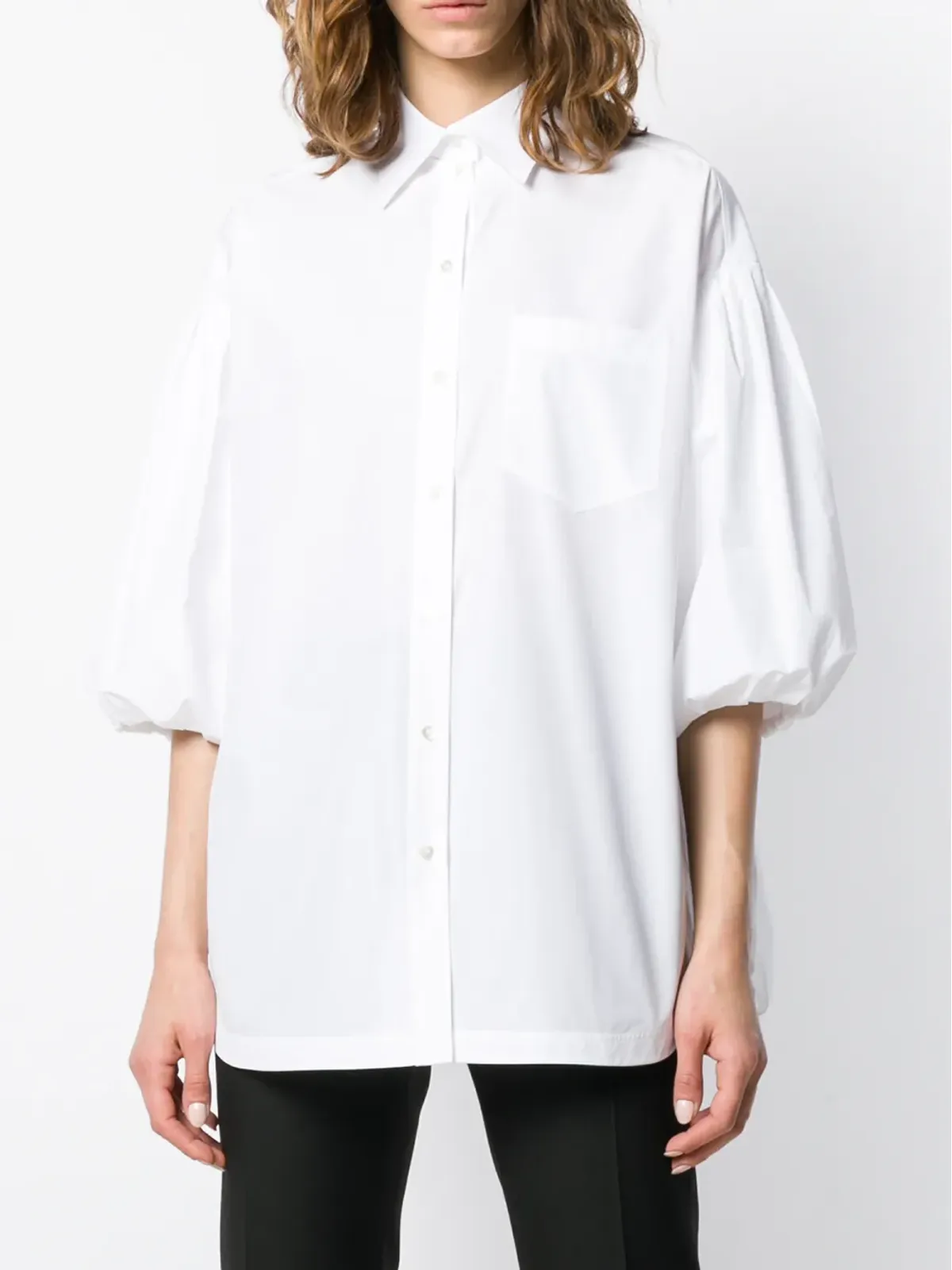 Valentino Garavani パフスリーブポプリンシャツ - White - 画像4