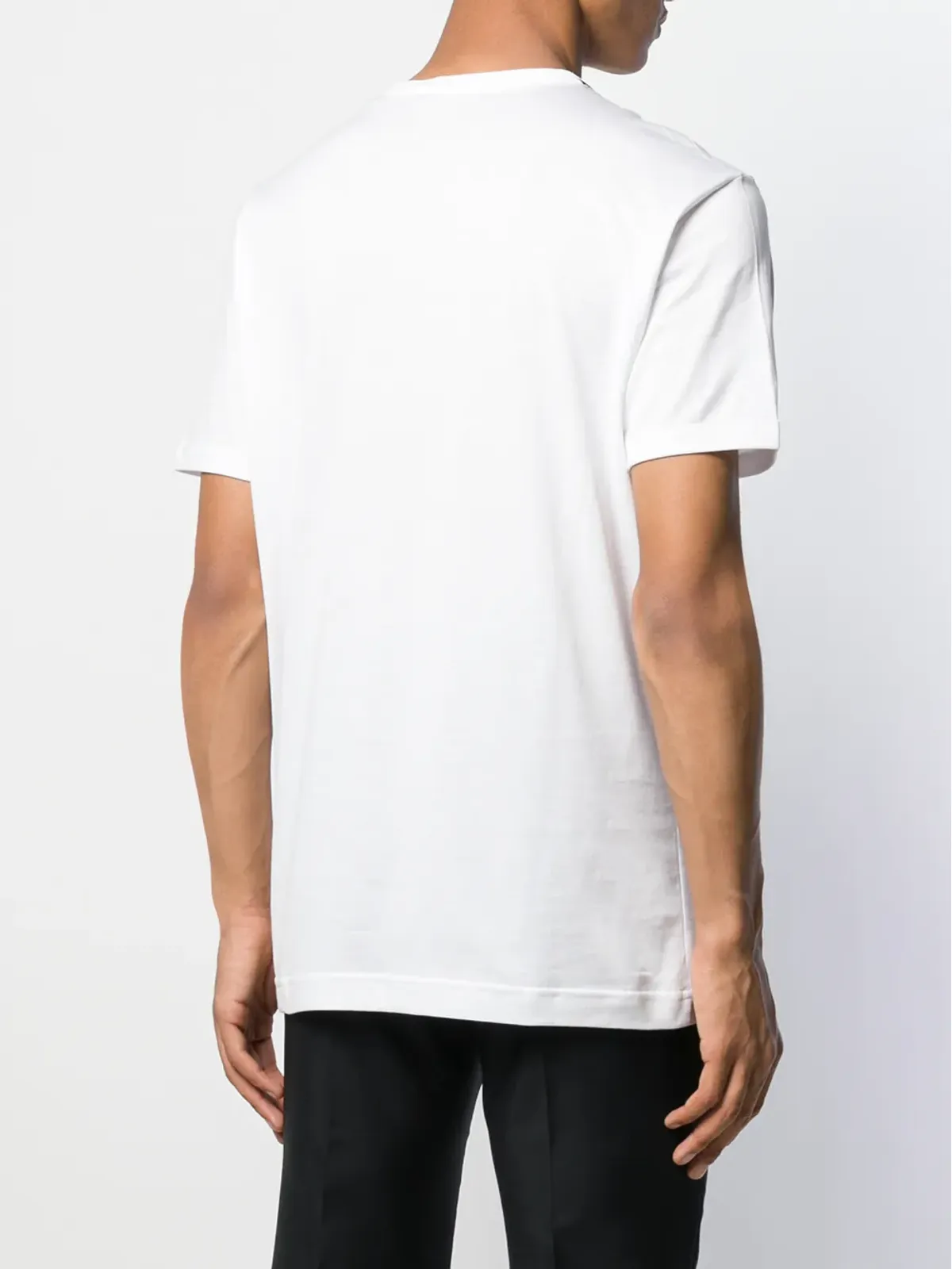 Dolce & Gabbana Vネック コットン Tシャツ - ホワイト - 画像4