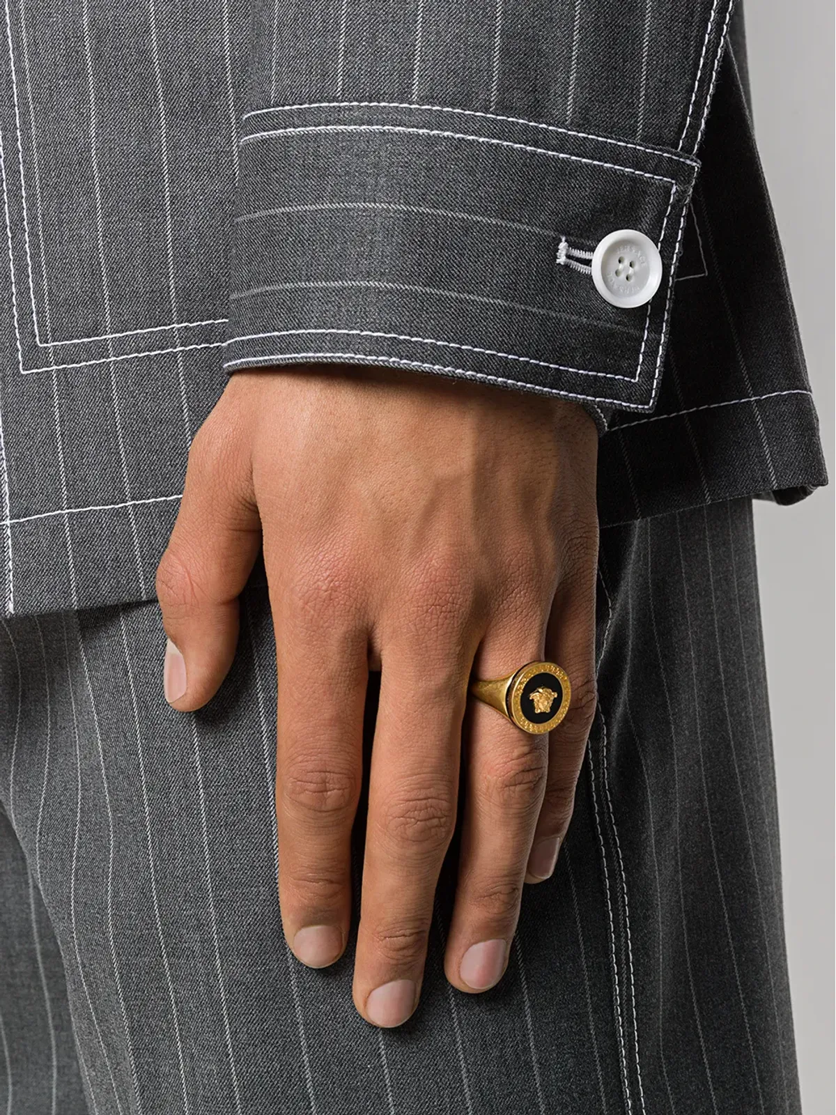 Versace メデューサ エナメル リング - 画像2