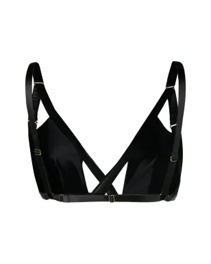 Something Wicked Jade satin bra - Black - サムネイル2