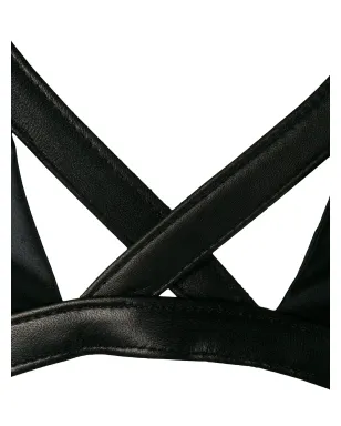 Something Wicked Jade satin bra - Black - サムネイル4