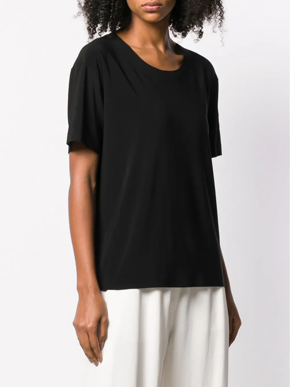 Norma Kamali スクープネックTシャツ - 画像3