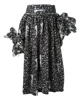 Comme Des Garçons Dパターン結び紐付きジャンパースカート - ブラック - サムネイル1