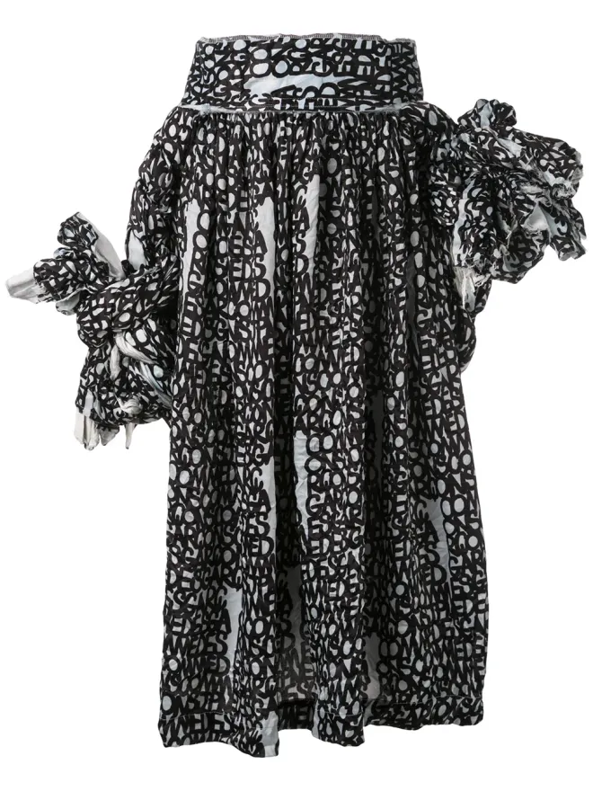 Comme des Garçons Comme Des Garçons Dパターン結び紐付きジャンパースカート - ブラックの商品画像