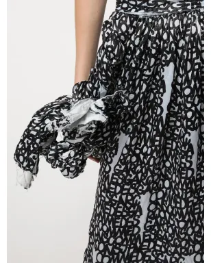 Comme Des Garçons Dパターン結び紐付きジャンパースカート - ブラック - サムネイル5