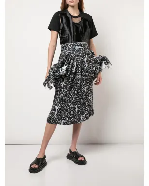Comme Des Garçons Dパターン結び紐付きジャンパースカート - ブラック - サムネイル2