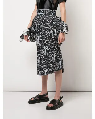 Comme Des Garçons Dパターン結び紐付きジャンパースカート - ブラック - サムネイル3