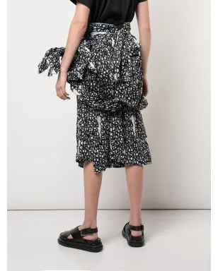 Comme Des Garçons Dパターン結び紐付きジャンパースカート - ブラック - サムネイル4