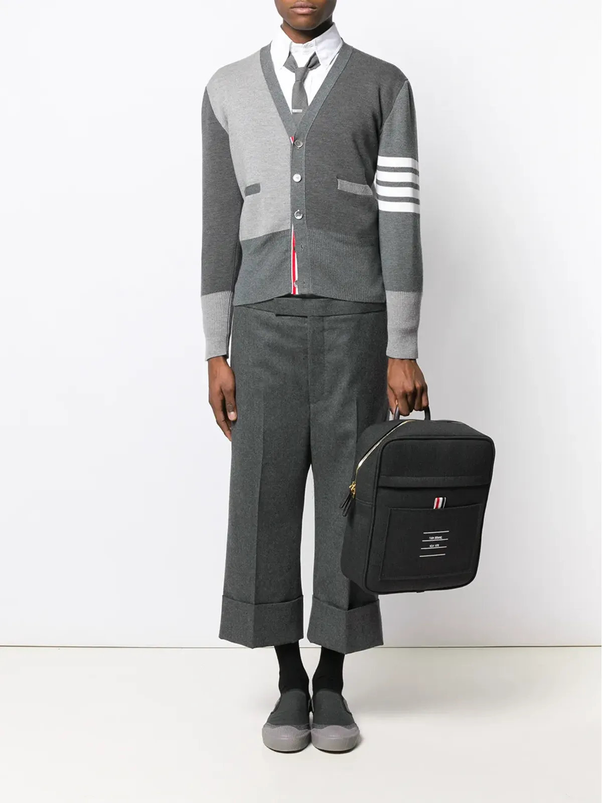 Thom Browne ファンミックスメリノカーディガン - 画像2