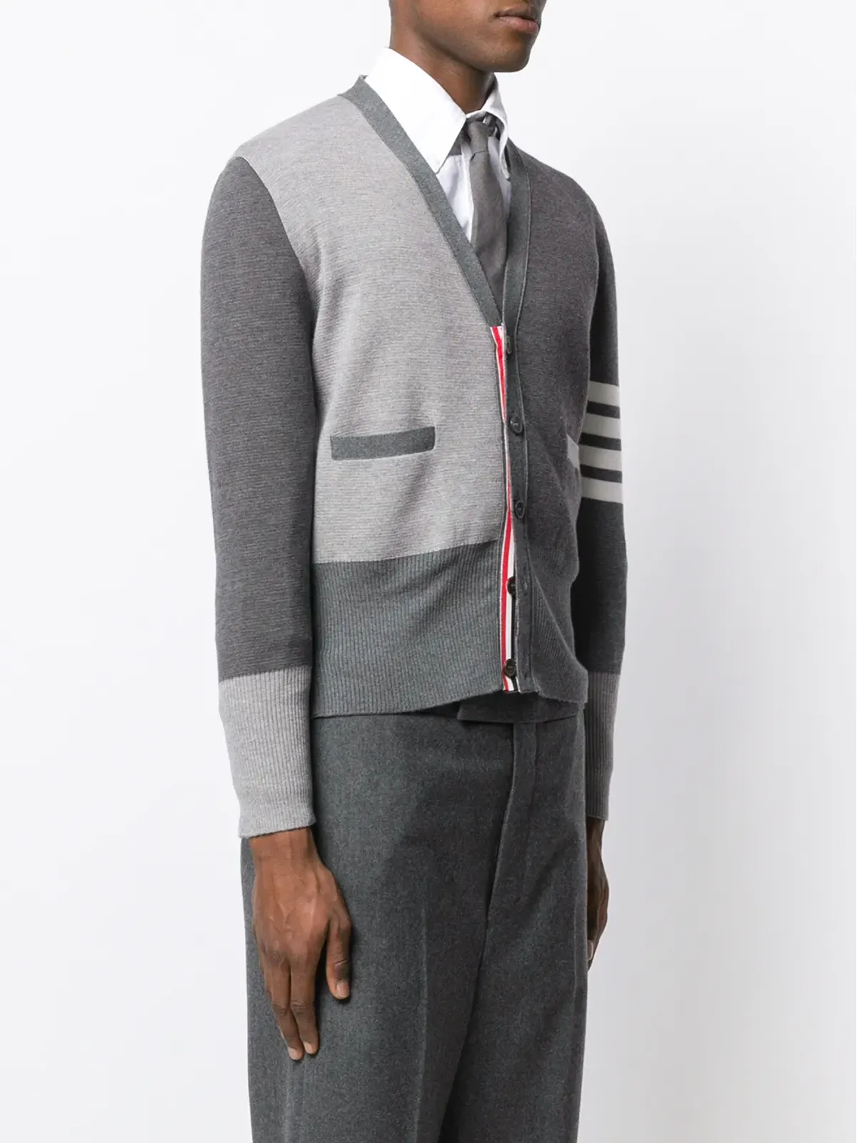 Thom Browne ファンミックスメリノカーディガン - 画像3