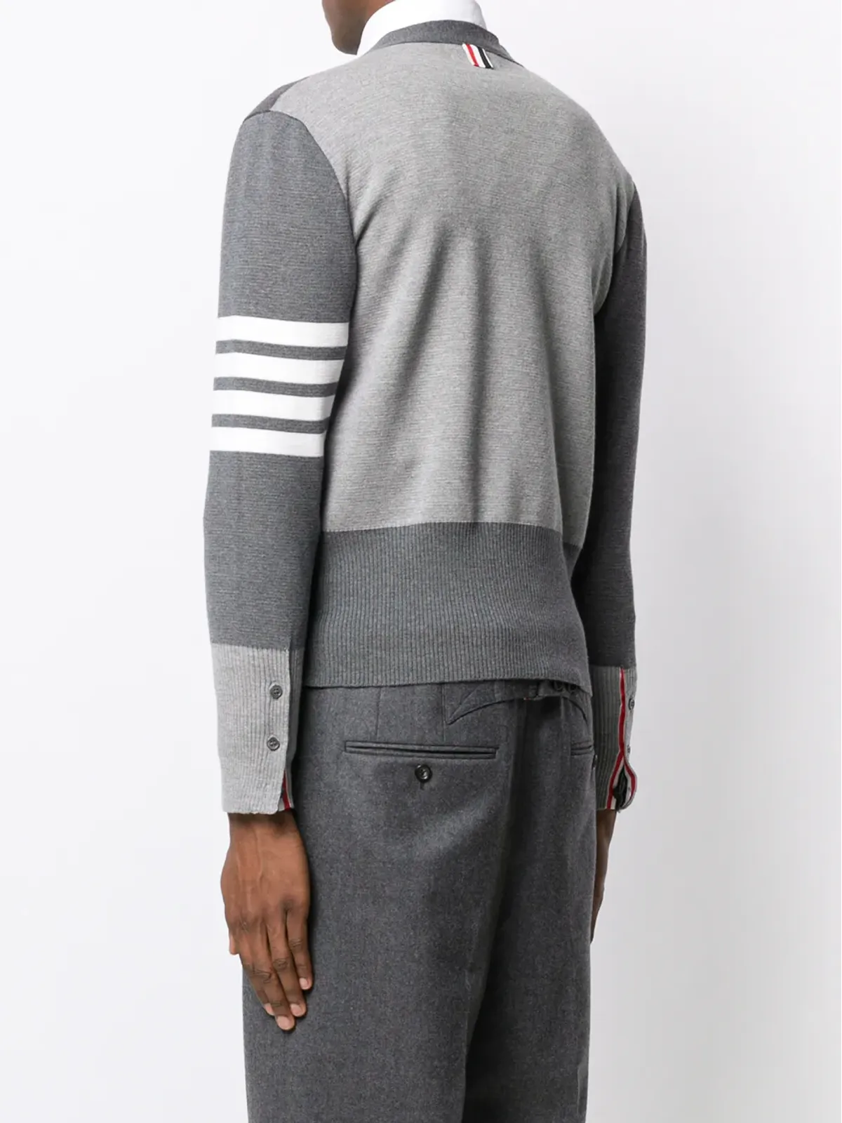 Thom Browne ファンミックスメリノカーディガン - 画像4