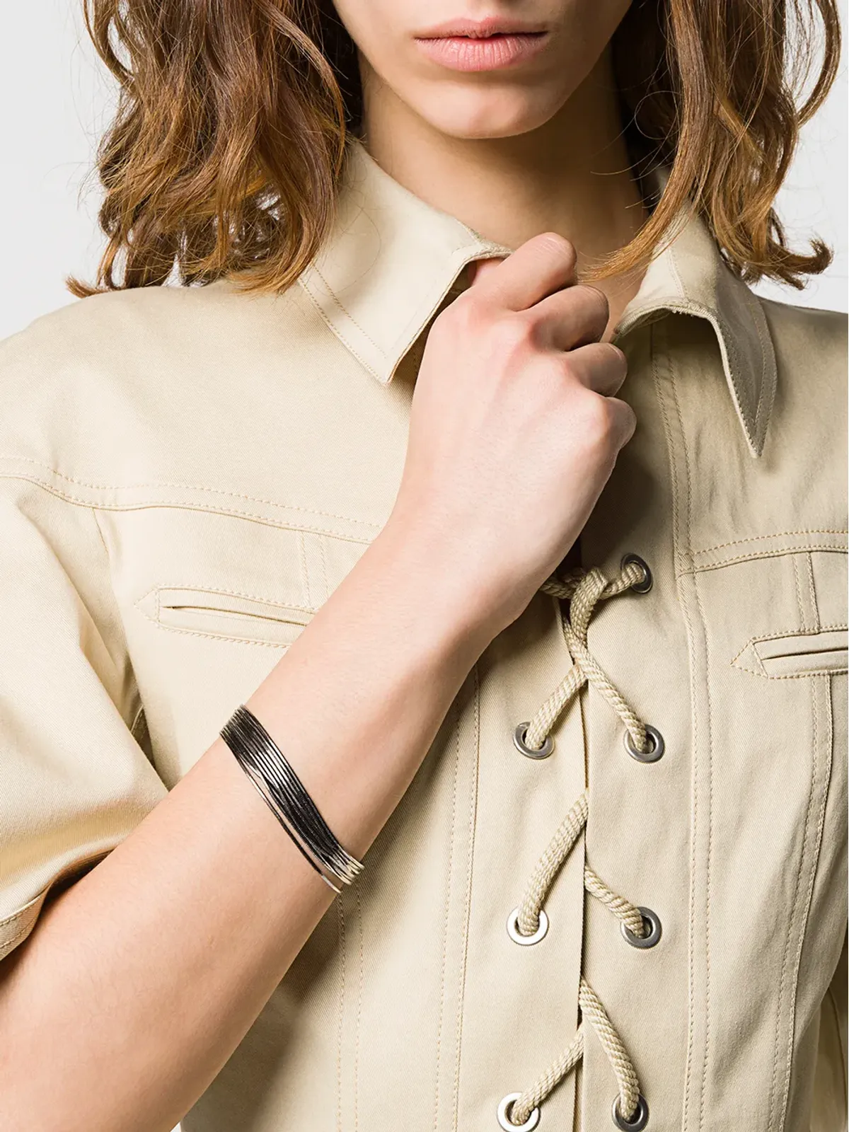 Iosselliani Hole Sun Bracelet - Silver - 画像2