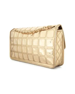 CHANEL ビンテージ Ice Cube CC ロゴ チェーンショルダーバッグ - ゴールド - サムネイル3