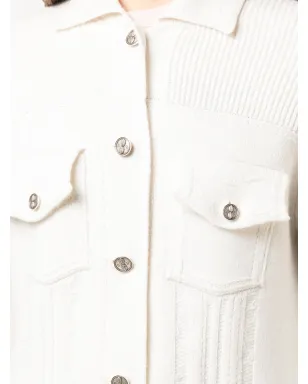 Barrie コントラストステッチニットジャケット - White - サムネイル5